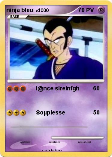Pokemon ninja bleu