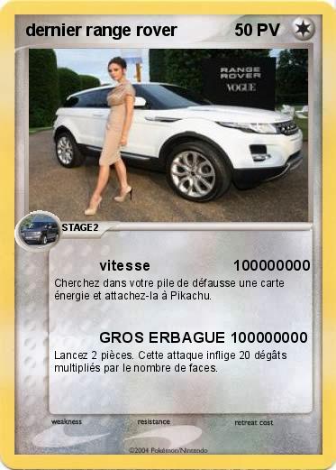 Pokemon dernier range rover
