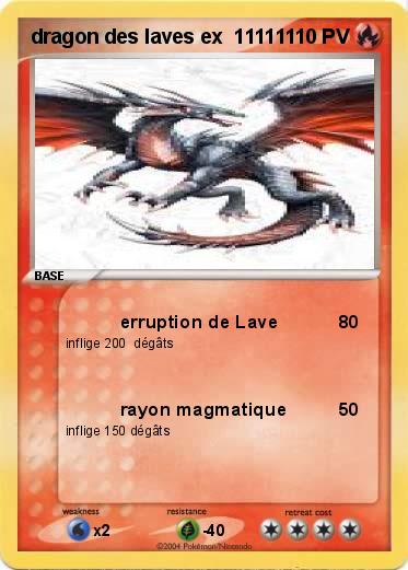 Pokemon dragon des laves ex  11111 