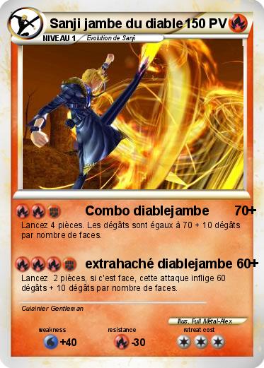 Pokemon Sanji jambe du diable