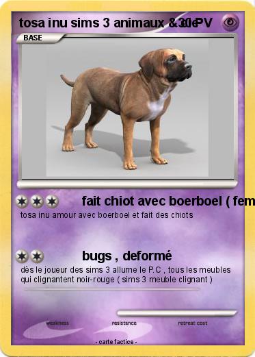 Pokemon tosa inu sims 3 animaux & cie