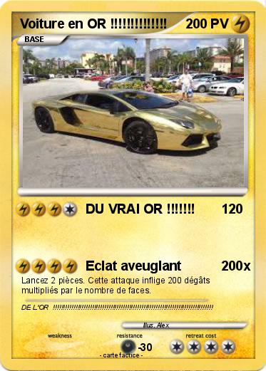 Pokemon Voiture en OR !!!!!!!!!!!!!!