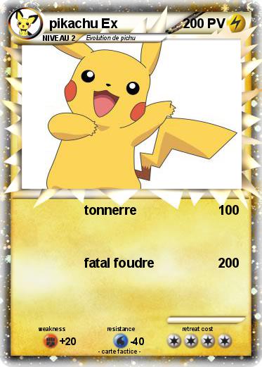 Pokemon pikachu Ex