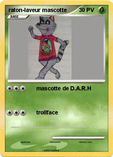 Pokemon raton-laveur mascotte