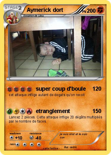 Pokemon Aymerick dort