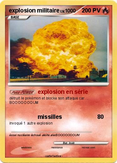 Pokemon explosion militaire
