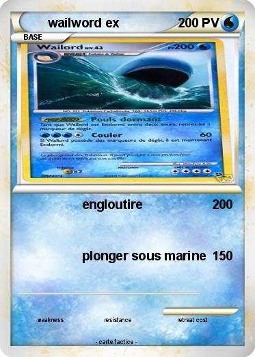 Pokemon wailword ex