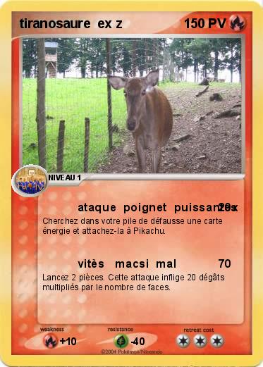 Pokemon tiranosaure  ex z      