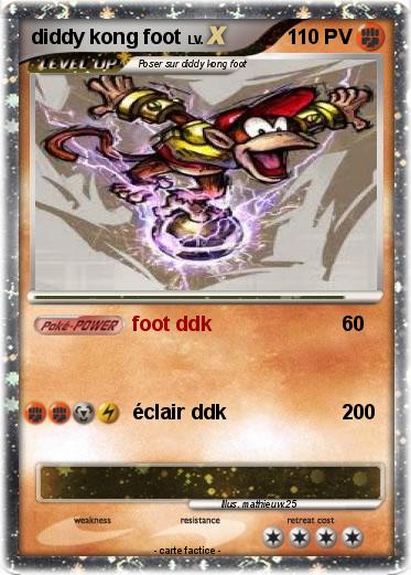 Pokemon diddy kong foot