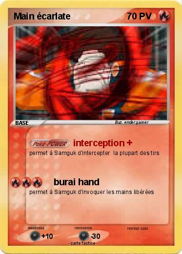 Pokemon Main écarlate
