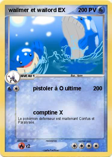 Pokemon wailmer et wailord EX