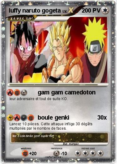 Pokemon luffy naruto gogeta