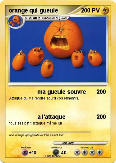 Pokemon orange qui gueule