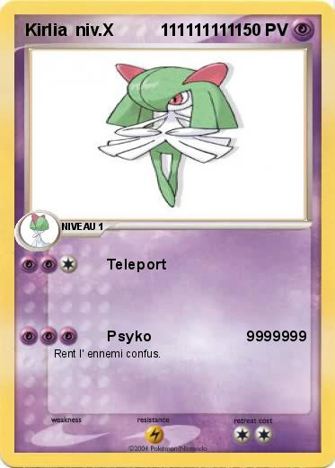 Pokemon Kirlia  niv.X          111111111