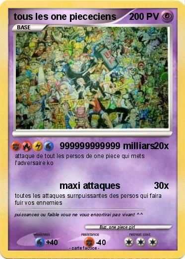 Pokemon tous les one piececiens