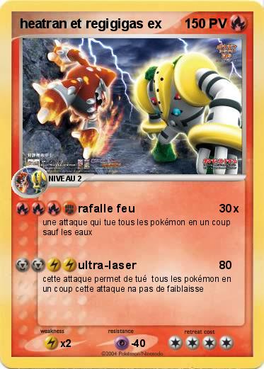 Pokemon heatran et regigigas ex