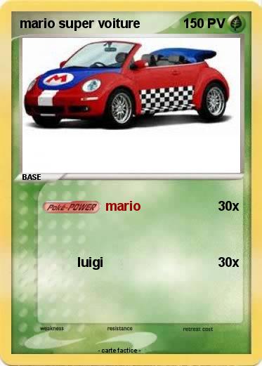 Pokemon mario super voiture
