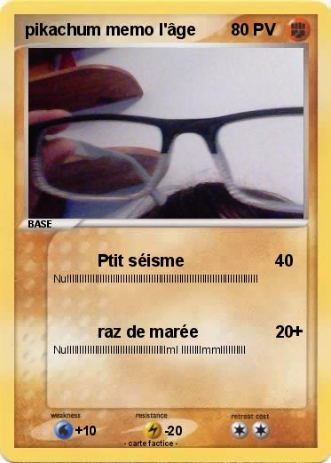 Pokemon pikachum memo l'âge Pokemon pikachum memo l'âge