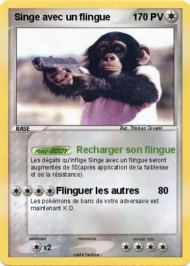 Pokemon Singe avec un flingue