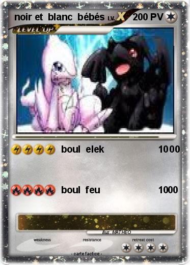 Pokemon noir et  blanc  bébés