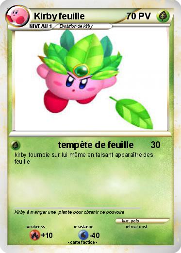 Pokemon Kirby feuille
