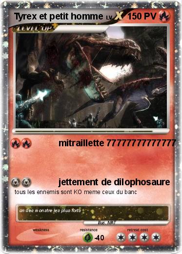 Pokemon Tyrex et petit homme