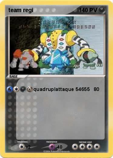 Pokemon team regi