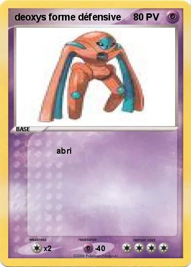 Pokemon deoxys forme vitesse