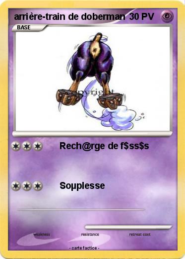 Pokemon arrière-train de doberman