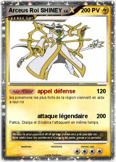 Pokemon Arceus Roi SHINEY
