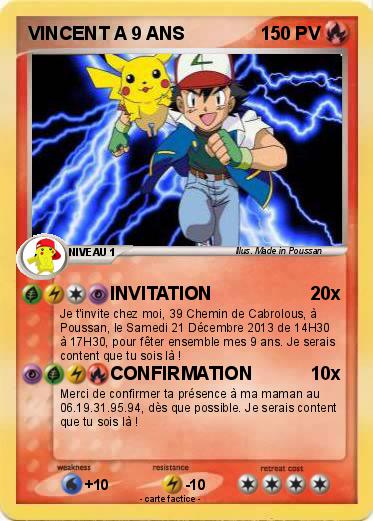 Pokemon VINCENT A 9 ANS