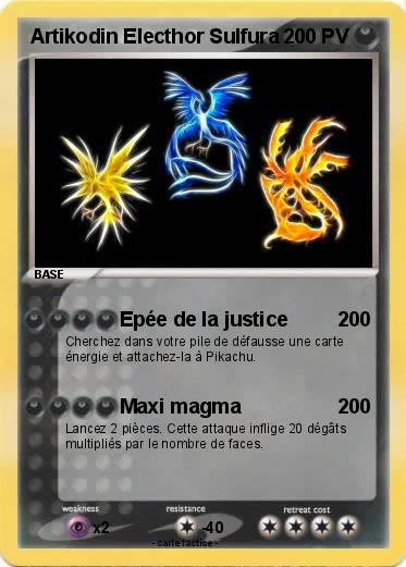 Pokemon Artikodin Electhor Sulfura