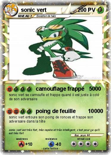 Pokemon sonic vert