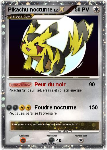 Pokemon Pikachu nocturne