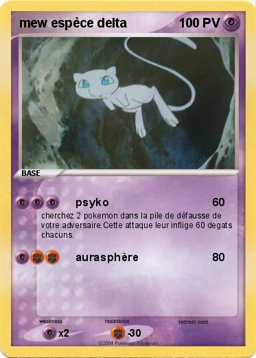 Pokemon mew espèce delta