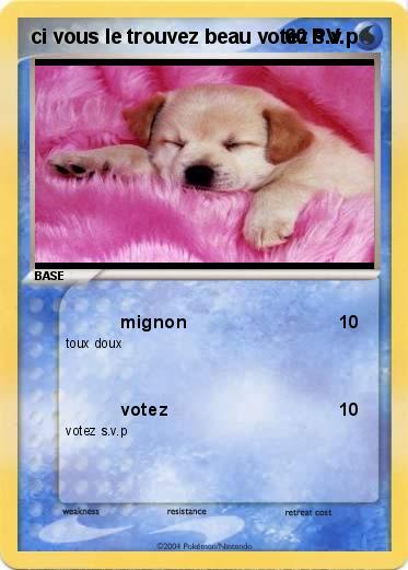 Pokemon ci vous le trouvez beau votez s.v.p