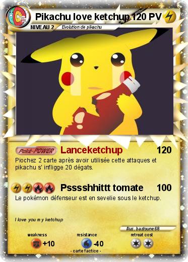 Pokemon Pikachu love ketchup