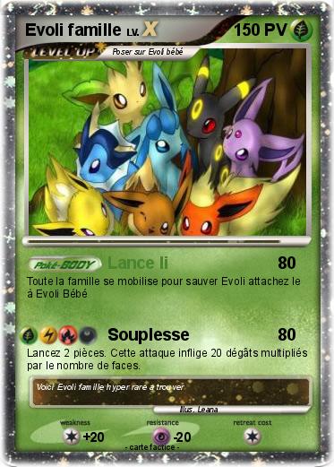 Pokemon Evoli famille