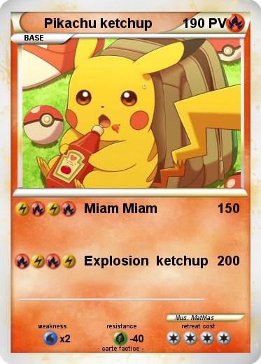 Pokemon Pikachu ketchup
