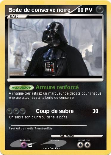 Pokemon Boîte de conserve noire