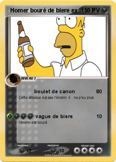 Pokemon  Homer bouré de biere ex