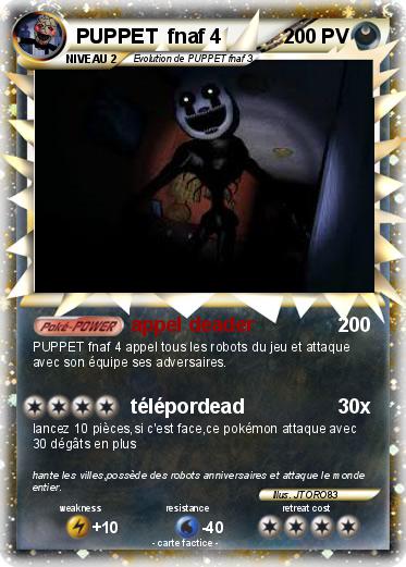 Pokemon PUPPET  fnaf 4