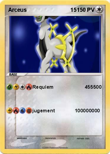 Pokemon Arceus                             15      