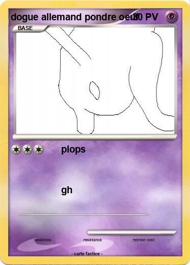 Pokemon dogue allemand pondre oeuf