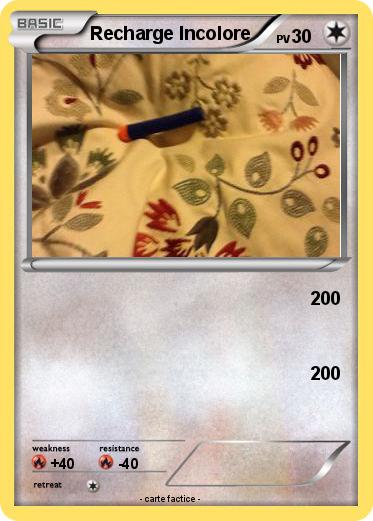 Pokemon Recharge Incolore