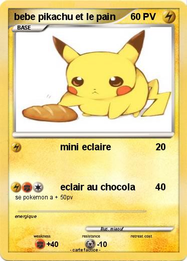 Pokemon bebe pikachu et le pain