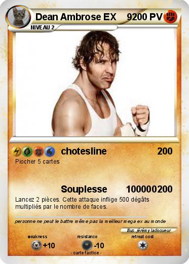 Pokemon Dean Ambrose EX    9