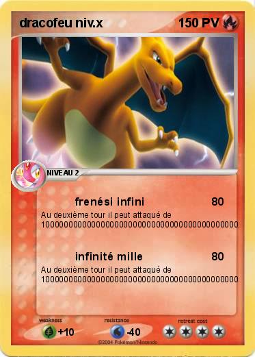 Pokemon dracofeu niv.x