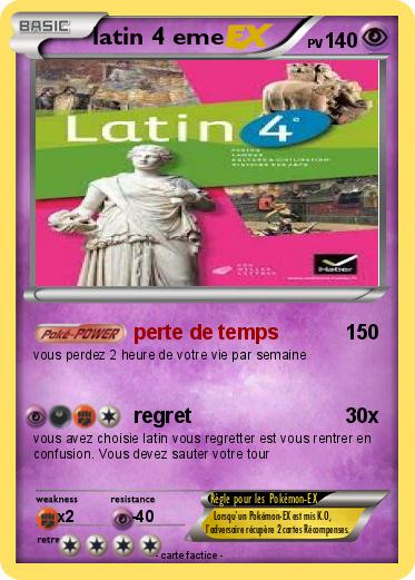 Pokemon latin 4 eme