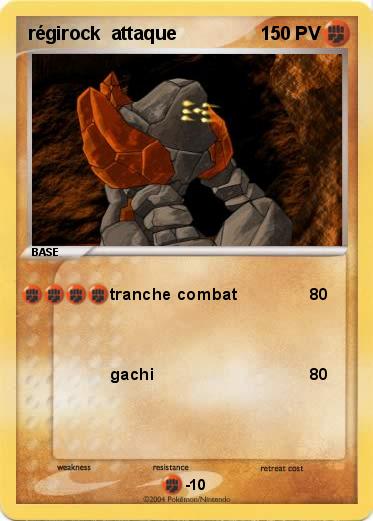 Pokemon régirock  attaque